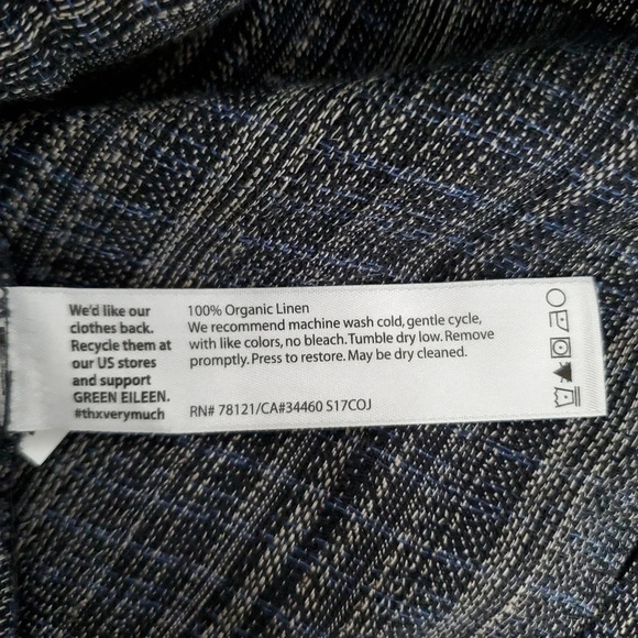 Eileen Fisher Coastline Linen Stripe Shirt  - Picture 8 of 11